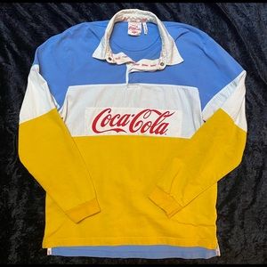 Vintage 80’s Coca Cola Men’s Long Sleeve Polo